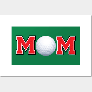 Golf Mom Red Posters and Art